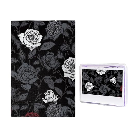 1000-teiliges Puzzle für Erwachsene, herausforderndes Holzpuzzle, Rose, Gothic-Fotopuzzle, individuelles Bild, Puzzle für Erwachsene und Kinder, Familienspielabende, 50 x 49,5 cm Puzzle 1000-teiliges Puzzle für Erwachsene, herausforderndes Holzpuzzle, Rose, Gothic-Fotopuzzle, individuelles Bild, Puzzle für Erwachsene und Kinder, Familienspielabende, 50 x 49,5 cm Puzzle von KLOPH