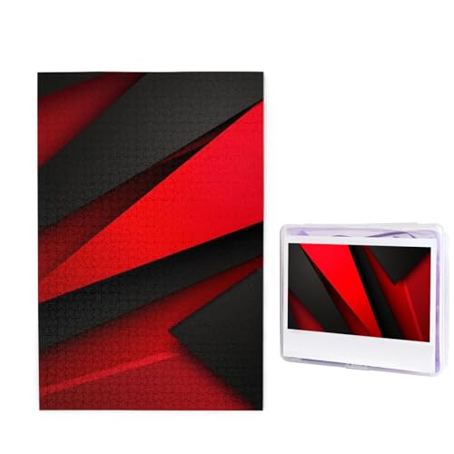1000-teiliges Puzzle für Erwachsene, herausforderndes Holzpuzzle, Rot / Schwarz, Fotopuzzle, individuelles Bildpuzzle für Erwachsene und Kinder, Familienspielabende, 50 x 49,5 cm Puzzle 1000-teiliges Puzzle für Erwachsene, herausforderndes Holzpuzzle, Rot / Schwarz, Fotopuzzle, individuelles Bildpuzzle für Erwachsene und Kinder, Familienspielabende, 50 x 49,5 cm Puzzle von KLOPH