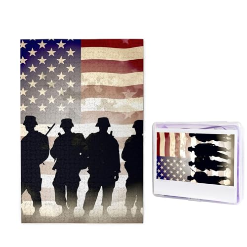 1000-teiliges Puzzle für Erwachsene, herausforderndes Holzpuzzle, Tag der Streitkräfte, amerikanisches Fotopuzzle, individuelles Bilderpuzzle für Erwachsene und Kinder, Familienspielabende, 50 x 49,5 1000-teiliges Puzzle für Erwachsene, herausforderndes Holzpuzzle, Tag der Streitkräfte, amerikanisches Fotopuzzle, individuelles Bilderpuzzle für Erwachsene und Kinder, Familienspielabende, 50 x 49,5 von KLOPH