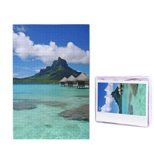 1000-teiliges Puzzle für Erwachsene, herausforderndes Holzpuzzle, Tahiti-Strand, Fotopuzzle, individuelles Bilderpuzzle für Erwachsene und Kinder, Familienspielabende, 50 x 49,5 cm Puzzle 1000-teiliges Puzzle für Erwachsene, herausforderndes Holzpuzzle, Tahiti-Strand, Fotopuzzle, individuelles Bilderpuzzle für Erwachsene und Kinder, Familienspielabende, 50 x 49,5 cm Puzzle von KLOPH
