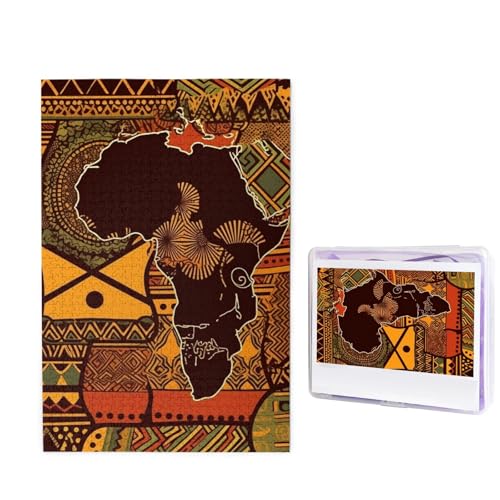 1000-teiliges Puzzle für Erwachsene, herausforderndes Holzpuzzle, afrikanische Karte, ethnisches Muster, Fotopuzzle, individuelles Bilderpuzzle für Erwachsene und Kinder, Familienspielabende, 50 x 1000-teiliges Puzzle für Erwachsene, herausforderndes Holzpuzzle, afrikanische Karte, ethnisches Muster, Fotopuzzle, individuelles Bilderpuzzle für Erwachsene und Kinder, Familienspielabende, 50 x von KLOPH