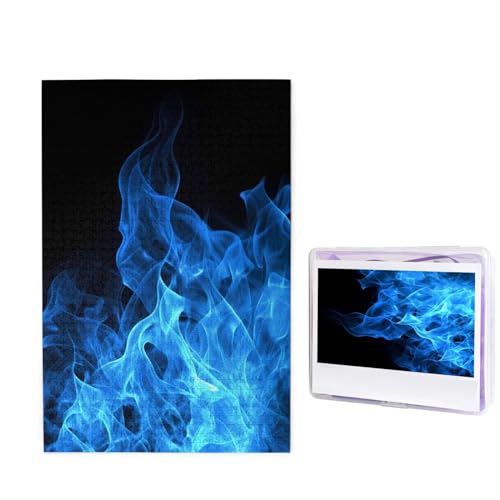 1000-teiliges Puzzle für Erwachsene, herausforderndes Holzpuzzle, blaue Flamme, Fotopuzzle, individuelles Bild, Puzzle für Erwachsene und Kinder, Familienspielabende, 50 x 49,5 cm Puzzle 1000-teiliges Puzzle für Erwachsene, herausforderndes Holzpuzzle, blaue Flamme, Fotopuzzle, individuelles Bild, Puzzle für Erwachsene und Kinder, Familienspielabende, 50 x 49,5 cm Puzzle von KLOPH