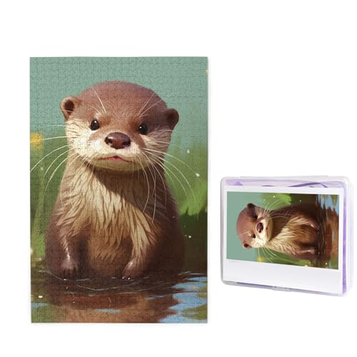 1000-teiliges Puzzle für Erwachsene, herausforderndes Holzpuzzle, niedlicher Otter-Fotopuzzle, individuelles Bilderpuzzle für Erwachsene und Kinder, Familienspielabende, 50 x 49,5 cm Puzzle 1000-teiliges Puzzle für Erwachsene, herausforderndes Holzpuzzle, niedlicher Otter-Fotopuzzle, individuelles Bilderpuzzle für Erwachsene und Kinder, Familienspielabende, 50 x 49,5 cm Puzzle von KLOPH