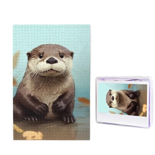 1000-teiliges Puzzle für Erwachsene, herausforderndes Holzpuzzle, niedlicher Otter-Fotopuzzle, individuelles Bilderpuzzle für Erwachsene und Kinder, Familienspielabende, 50 x 49,5 cm Puzzle 1000-teiliges Puzzle für Erwachsene, herausforderndes Holzpuzzle, niedlicher Otter-Fotopuzzle, individuelles Bilderpuzzle für Erwachsene und Kinder, Familienspielabende, 50 x 49,5 cm Puzzle von KLOPH