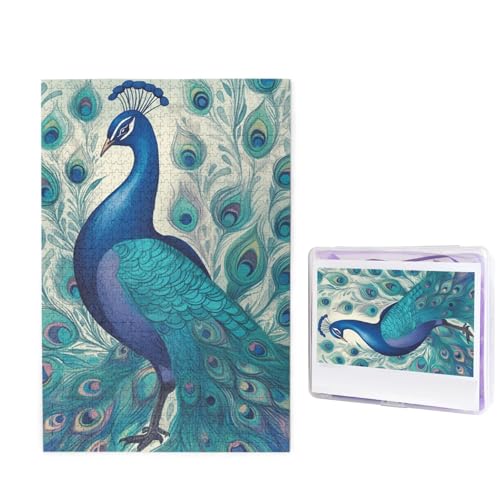 1000-teiliges Puzzle für Erwachsene, herausforderndes Holzpuzzle, niedlicher Pfau, Fotopuzzle für Erwachsene und Kinder, Familienspielabende, 50 x 49,5 cm Puzzle 1000-teiliges Puzzle für Erwachsene, herausforderndes Holzpuzzle, niedlicher Pfau, Fotopuzzle für Erwachsene und Kinder, Familienspielabende, 50 x 49,5 cm Puzzle von KLOPH