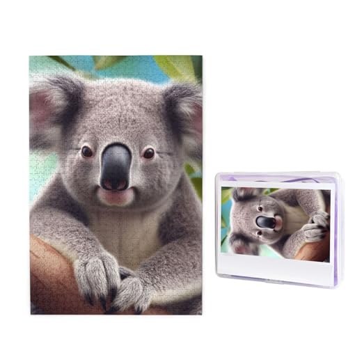 1000-teiliges Puzzle für Erwachsene, herausforderndes Holzpuzzle, niedliches Koala-Fotopuzzle, individuelles Bilderpuzzle für Erwachsene und Kinder, Familienspielabende, 50 x 49,5 cm Puzzle 1000-teiliges Puzzle für Erwachsene, herausforderndes Holzpuzzle, niedliches Koala-Fotopuzzle, individuelles Bilderpuzzle für Erwachsene und Kinder, Familienspielabende, 50 x 49,5 cm Puzzle von KLOPH