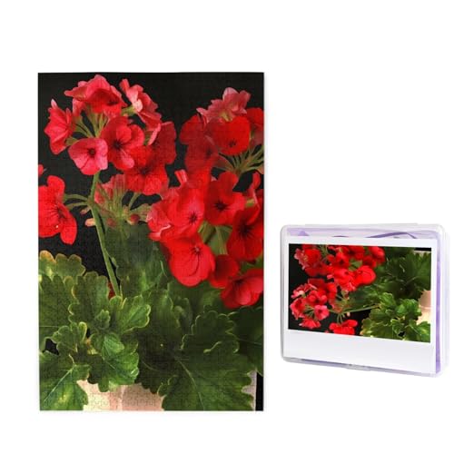 1000-teiliges Puzzle für Erwachsene, herausforderndes Holzpuzzle, rote Geranien, 1 Fotopuzzle, individuelles Bilderpuzzle für Erwachsene und Kinder, Familienspielabende, 50 x 49,5 cm Puzzle 1000-teiliges Puzzle für Erwachsene, herausforderndes Holzpuzzle, rote Geranien, 1 Fotopuzzle, individuelles Bilderpuzzle für Erwachsene und Kinder, Familienspielabende, 50 x 49,5 cm Puzzle von KLOPH