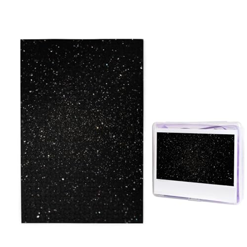 1000-teiliges Puzzle für Erwachsene, herausforderndes Holzpuzzle, schwarzer Glitzer, Fotopuzzle, individuelles Bild, Puzzle für Erwachsene und Kinder, Familienspielabende, 50 x 49,5 cm Puzzle von KLOPH