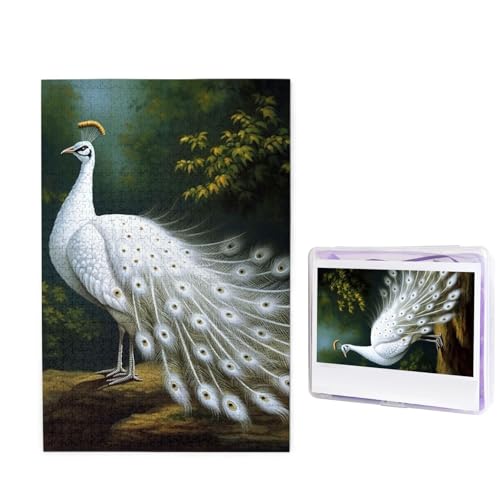 1000-teiliges Puzzle für Erwachsene, herausforderndes Holzpuzzle, weißer Pfau, Fotopuzzle, individuelles Bilderpuzzle für Erwachsene und Kinder, Familienspielabende, 50 x 49,5 cm Puzzle 1000-teiliges Puzzle für Erwachsene, herausforderndes Holzpuzzle, weißer Pfau, Fotopuzzle, individuelles Bilderpuzzle für Erwachsene und Kinder, Familienspielabende, 50 x 49,5 cm Puzzle von KLOPH