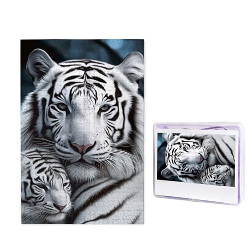 1000-teiliges Puzzle für Erwachsene, herausforderndes Holzpuzzle, weißer Tiger, Fotopuzzle, individuelles Bild, Puzzle für Erwachsene und Kinder, Familienspielabende, 50 x 49,5 cm Puzzle 1000-teiliges Puzzle für Erwachsene, herausforderndes Holzpuzzle, weißer Tiger, Fotopuzzle, individuelles Bild, Puzzle für Erwachsene und Kinder, Familienspielabende, 50 x 49,5 cm Puzzle von KLOPH
