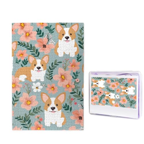 1000-teiliges Puzzle für Erwachsene, herausforderndes Holzpuzzle Corgi, Blumenblumen, Frühlingsgarten, Fotopuzzle, individuelles Bilderpuzzle für Erwachsene und Kinder, Familienspielabende, 50 x 49,5 1000-teiliges Puzzle für Erwachsene, herausforderndes Holzpuzzle Corgi, Blumenblumen, Frühlingsgarten, Fotopuzzle, individuelles Bilderpuzzle für Erwachsene und Kinder, Familienspielabende, 50 x 49,5 von KLOPH