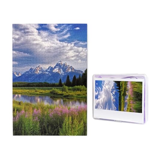 1000-teiliges Puzzle für Erwachsene, herausforderndes Holzpuzzle Grand Teton National Park, Fotopuzzle, individuelles Bilderpuzzle für Erwachsene und Kinder, Familienspielabende, 50 x 49,5 cm Puzzle 1000-teiliges Puzzle für Erwachsene, herausforderndes Holzpuzzle Grand Teton National Park, Fotopuzzle, individuelles Bilderpuzzle für Erwachsene und Kinder, Familienspielabende, 50 x 49,5 cm Puzzle von KLOPH