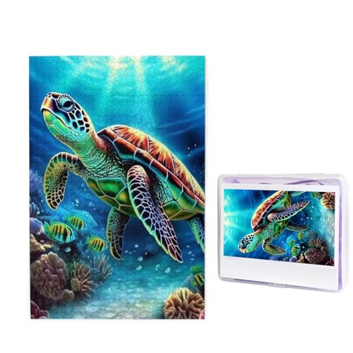 1000-teiliges Puzzle für Erwachsene, herausforderndes Holzpuzzle Meeresschildkröten, Diamantmalerei, Fotopuzzle, individuelles Bilderpuzzle für Erwachsene und Kinder, Familienspielabende, 50 x 49,5 cm 1000-teiliges Puzzle für Erwachsene, herausforderndes Holzpuzzle Meeresschildkröten, Diamantmalerei, Fotopuzzle, individuelles Bilderpuzzle für Erwachsene und Kinder, Familienspielabende, 50 x 49,5 cm von KLOPH