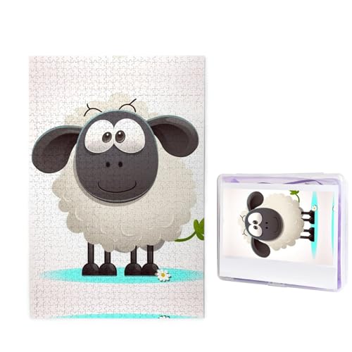 1000-teiliges Puzzle für Erwachsene, herausforderndes Holzpuzzle Schaf, Fotopuzzle, individuelles personalisiertes Bild, Puzzle für Erwachsene und Kinder, Familienspielabende, 50 x 49,5 cm Puzzle von KLOPH