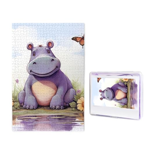 1000-teiliges Puzzle für Erwachsene, herausforderndes Holzpuzzle Schmetterling und Nilpferd, Fotopuzzle, individuelles personalisiertes Bilderpuzzle für Erwachsene und Kinder, Familienspielabende, 50 1000-teiliges Puzzle für Erwachsene, herausforderndes Holzpuzzle Schmetterling und Nilpferd, Fotopuzzle, individuelles personalisiertes Bilderpuzzle für Erwachsene und Kinder, Familienspielabende, 50 von KLOPH