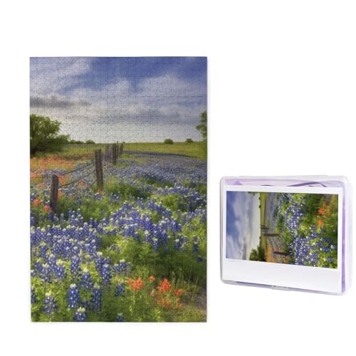1000-teiliges Puzzle für Erwachsene, herausforderndes Holzpuzzle Texas Bluebonnets, Landschaft, Fotopuzzle, individuelles Bilderpuzzle für Erwachsene und Kinder, Familienspielabende, 50 x 49,5 cm 1000-teiliges Puzzle für Erwachsene, herausforderndes Holzpuzzle Texas Bluebonnets, Landschaft, Fotopuzzle, individuelles Bilderpuzzle für Erwachsene und Kinder, Familienspielabende, 50 x 49,5 cm von KLOPH