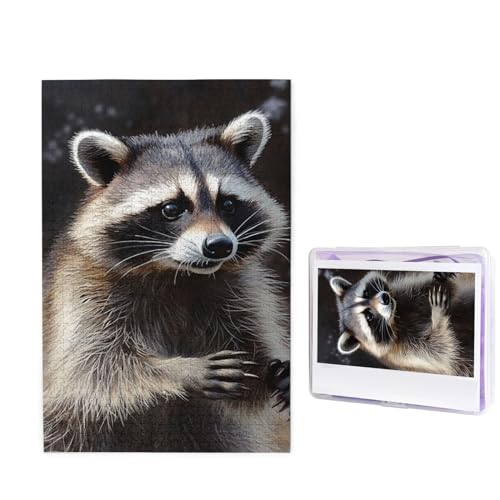 1000-teiliges Puzzle für Erwachsene, herausforderndes Holzpuzzle Waschbär-Fotopuzzle, individuelles personalisiertes Bilderpuzzle für Erwachsene und Kinder, Familienspielabende, 50 x 49,5 cm Puzzle 1000-teiliges Puzzle für Erwachsene, herausforderndes Holzpuzzle Waschbär-Fotopuzzle, individuelles personalisiertes Bilderpuzzle für Erwachsene und Kinder, Familienspielabende, 50 x 49,5 cm Puzzle von KLOPH