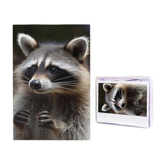 1000-teiliges Puzzle für Erwachsene, herausforderndes Holzpuzzle Waschbär-Fotopuzzle, individuelles personalisiertes Bilderpuzzle für Erwachsene und Kinder, Familienspielabende, 50 x 49,5 cm Puzzle 1000-teiliges Puzzle für Erwachsene, herausforderndes Holzpuzzle Waschbär-Fotopuzzle, individuelles personalisiertes Bilderpuzzle für Erwachsene und Kinder, Familienspielabende, 50 x 49,5 cm Puzzle von KLOPH