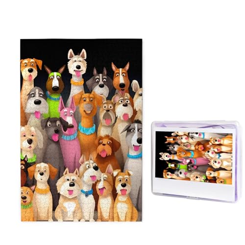 1000-teiliges Puzzle für Erwachsene, herausforderndes Holzpuzzle mit Hunden, Fotopuzzle, individuelles Bild, Puzzle für Erwachsene und Kinder, Familienspielabende, 50 x 49,5 cm Puzzle 1000-teiliges Puzzle für Erwachsene, herausforderndes Holzpuzzle mit Hunden, Fotopuzzle, individuelles Bild, Puzzle für Erwachsene und Kinder, Familienspielabende, 50 x 49,5 cm Puzzle von KLOPH