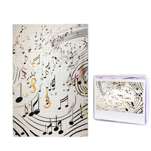 1000-teiliges Puzzle für Erwachsene, herausforderndes Holzpuzzle mit Musiknoten, Druckfotopuzzle, individuelles Bild, Puzzle für Erwachsene und Kinder, Familienspielabende, 50 x 49,5 cm Puzzle 1000-teiliges Puzzle für Erwachsene, herausforderndes Holzpuzzle mit Musiknoten, Druckfotopuzzle, individuelles Bild, Puzzle für Erwachsene und Kinder, Familienspielabende, 50 x 49,5 cm Puzzle von KLOPH