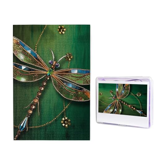 1000-teiliges Puzzle für Erwachsene, herausforderndes Holzpuzzle mit Schmucksteinen, Libelle, Fotopuzzle, individuelles Bilderpuzzle für Erwachsene und Kinder, Familienspielabende, 50 x 49,5 cm Puzzle 1000-teiliges Puzzle für Erwachsene, herausforderndes Holzpuzzle mit Schmucksteinen, Libelle, Fotopuzzle, individuelles Bilderpuzzle für Erwachsene und Kinder, Familienspielabende, 50 x 49,5 cm Puzzle von KLOPH