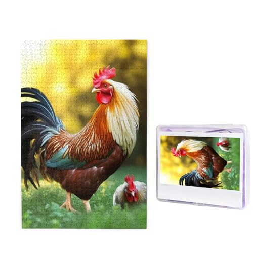 1000-teiliges Puzzle für Erwachsene, herausforderndes Holzpuzzle mit schönem Hahn, Junggesellinnenabschied, individuelles Bilderpuzzle für Erwachsene und Kinder, Familienspielabende, 50 x 49,5 cm 1000-teiliges Puzzle für Erwachsene, herausforderndes Holzpuzzle mit schönem Hahn, Junggesellinnenabschied, individuelles Bilderpuzzle für Erwachsene und Kinder, Familienspielabende, 50 x 49,5 cm von KLOPH