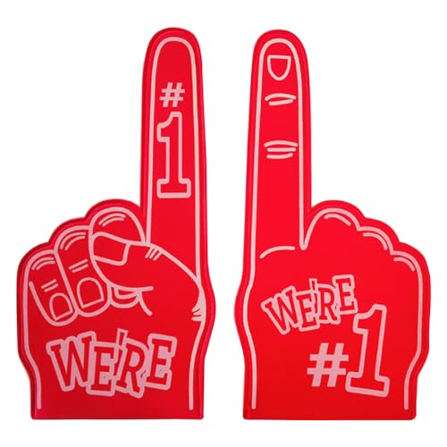 KLOVA 2PCS Cheerleading Hand Geste Party Versorgung Werkzeug Krachmacher Für Sport Event Schäume Finger Sport Favor Soccerball Jubeln Schaum Finger von KLOVA