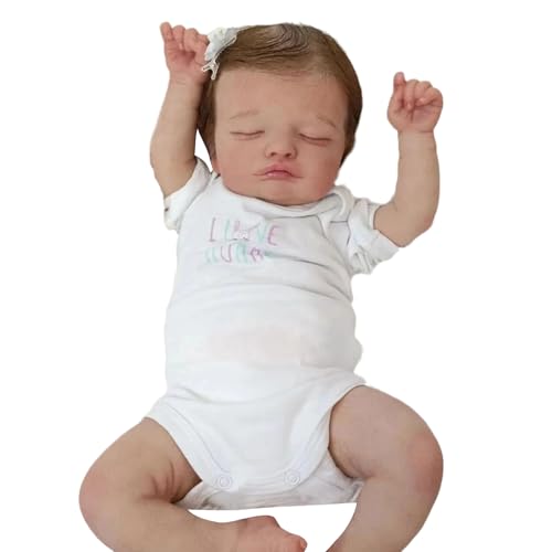 KLOVA 49 cm Realistisches Schlafen Sammler Und Baby Enthusiasten. Bringen Sie Komfort In Ihr Zuhause. Wiedergeburtssimulation Wiedergeburtssimulation Wiedergeburtskleidung von KLOVA