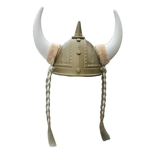 KLOVA Erwachsener Wikingerhelm mit Hörnern für VikingThemenpartys Antiker römischer Krieger Hut für Halloween Kostüm Mittelalter Dress Up von KLOVA