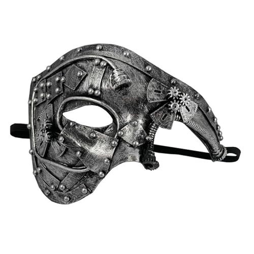 Steampunk Cyborgs Maskerade Maske Halbes Gesicht Mardi Gras Maske Halloween Kostüm Der Opern Maske Für Damen Herren Herrenmaske Maskerade Maske Der Opern Halbe Gesichtsmaske von KLOVA