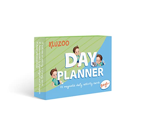 KLUZOO Tagesplaner –72 Magnetische Karten Mädchen-Ikonen für Plantafel mit Aktivitäten und Aufgaben–Töpfchentraining – Belohnungssystem – Montessori Spielzeug (Junge) von KLUZOO