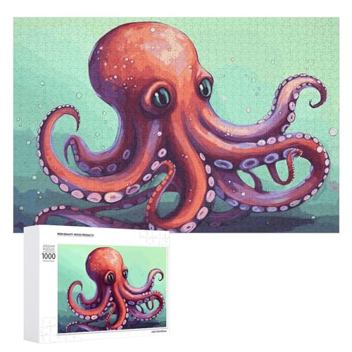 1000 PCS Jigsaw Puzzles Cute Octopus Wooden Puzzle Personalized Picture Puzzle Family Decoration Puzzles for Adults Challenging Puzzle Family Wedding Graduation Present 1000 PCS Jigsaw Puzzles Cute Octopus Wooden Puzzle Personalized Picture Puzzle Family Decoration Puzzles for Adults Challenging Puzzle Family Wedding Graduation Present von KLWQR