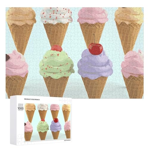 1000 Stück Puzzle, Eistütchen, Holzpuzzle, personalisiertes Bild, Puzzle, Familiendekoration, Puzzles für Erwachsene, anspruchsvolles Puzzle, Familie, Hochzeit, Abschlussgeschenk 1000 Stück Puzzle, Eistütchen, Holzpuzzle, personalisiertes Bild, Puzzle, Familiendekoration, Puzzles für Erwachsene, anspruchsvolles Puzzle, Familie, Hochzeit, Abschlussgeschenk von KLWQR