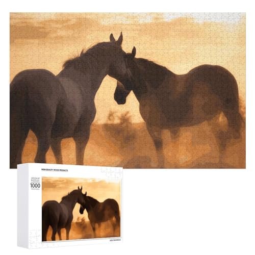 1000 Teile Puzzle, verliebte Pferde, Holzpuzzle, personalisiertes Bild, Puzzle, Familiendekoration, Puzzles für Erwachsene, anspruchsvolles Puzzle, Familie, Hochzeit, Abschlussgeschenk 1000 Teile Puzzle, verliebte Pferde, Holzpuzzle, personalisiertes Bild, Puzzle, Familiendekoration, Puzzles für Erwachsene, anspruchsvolles Puzzle, Familie, Hochzeit, Abschlussgeschenk von KLWQR