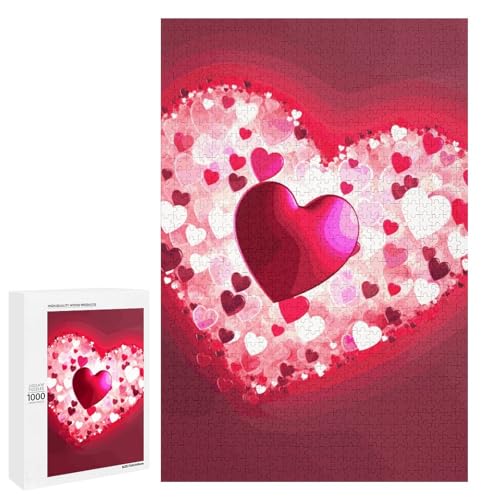 Holzpuzzle zum Valentinstag, Liebe, Herz, personalisiert, 1000 Stück, Familiendekoration für Erwachsene, herausforderndes Puzzle, Familie, Hochzeit, Abschlussgeschenk Holzpuzzle zum Valentinstag, Liebe, Herz, personalisiert, 1000 Stück, Familiendekoration für Erwachsene, herausforderndes Puzzle, Familie, Hochzeit, Abschlussgeschenk von KLWQR