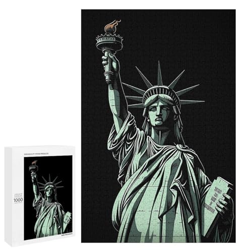 Puzzle mit Freiheitsstatue, Holzpuzzle, personalisiertes Bild, Puzzle, 1000 Stück, für Erwachsene, Familie, Hochzeit, Abschlussfeier Puzzle mit Freiheitsstatue, Holzpuzzle, personalisiertes Bild, Puzzle, 1000 Stück, für Erwachsene, Familie, Hochzeit, Abschlussfeier von KLWQR