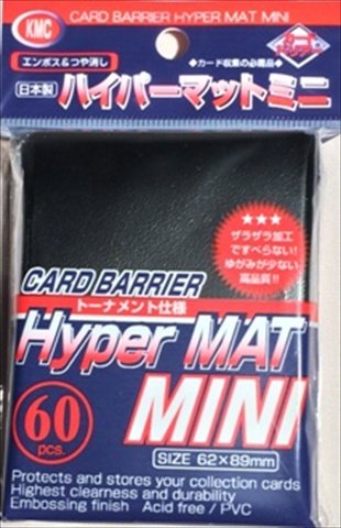 KMC 60 Hyper Mat Black Small Mini Size Sleeves - Kartenhüllen Schwarz - Yu-Gi-Oh! von KMC