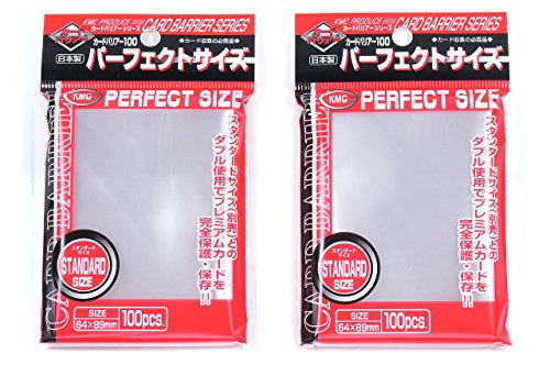 KMC 100 Pochettes Card Barrier Perfect Size Soft Sleeves × 2 Pack Value Set ! von KMC