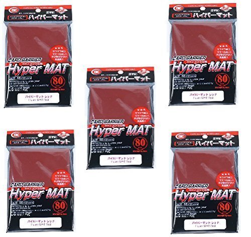 KMC Hyper Matt Ärmel Rot × 5 Sets (5 Packungen/Insgesamt 400 Blatt) (Japan Import) Made in Japan von KMC