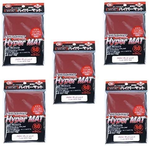 KMC Hyper Matt Ärmel Rot × 5 Sets (5 Packungen/Insgesamt 400 Blatt) (Japan Import) Made in Japan von KMC