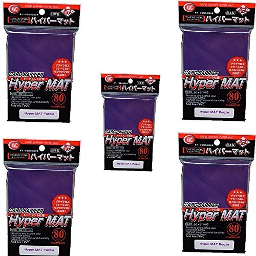 KMC Hyper Matte Sleeves Purple ×5 Sets (5 Packs/total 400 Sheets) (Japan Import) Made in Japan von KMC