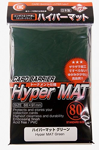 KMC Standard Sleeves - Hyper Mat Green (80 Sleeves) von KMC