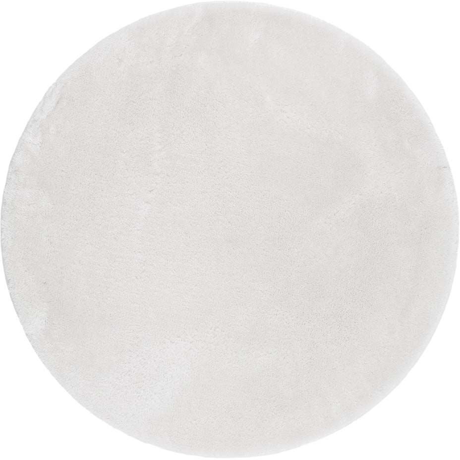KM Carpets Cozy Runder Teppich 160 cm, White von KMCarpets