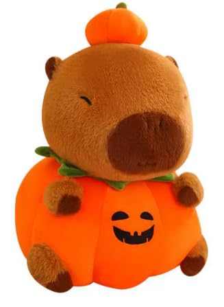 KMFASVX Capybara Plüschspielzeug – mit gruseligem Cartoon-Tiermotiv, Neuheit Heimdekoration aus Plüsch | niedliche Plüschfigur mit Halloween-Thema, bequemer Begleiter für das Schlafzimmer (A) von KMFASVX