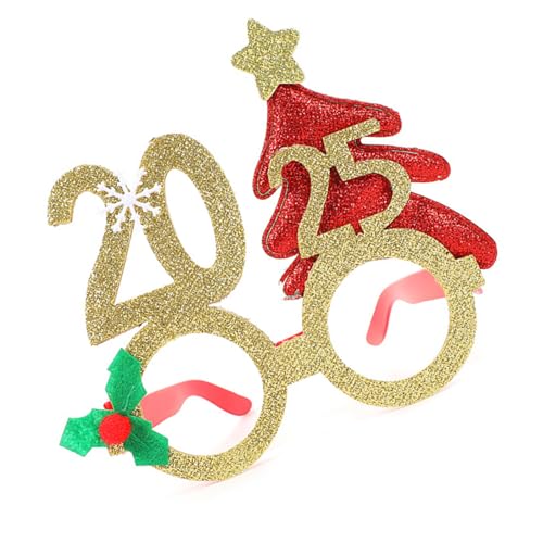 KMGDM 2025 Brille Weihnachten Brille Urlaub Brillenrahmen Weihnachten Brillen Lustige Brille Party Supplies von KMGDM