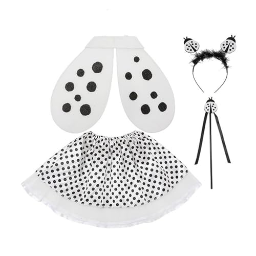 KMGDM 4-teiliges Marienkäfer-Kostüm, Tutus, Rock, Flügel, Stirnbänder, Kostüm-Outfit, Anzug für Kinder KMGDM 4-teiliges Marienkäfer-Kostüm, Tutus, Rock, Flügel, Stirnbänder, Kostüm-Outfit, Anzug für Kinder von KMGDM