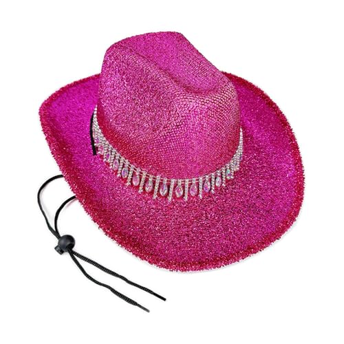 KMGDM Auffälliger Kristall-Cowgirl-Hut, Brauthut, Panama-Hut für Junggesellinnenabschied, Cowgirl-Hüte für Clubs, Bühnenshows KMGDM Auffälliger Kristall-Cowgirl-Hut, Brauthut, Panama-Hut für Junggesellinnenabschied, Cowgirl-Hüte für Clubs, Bühnenshows von KMGDM