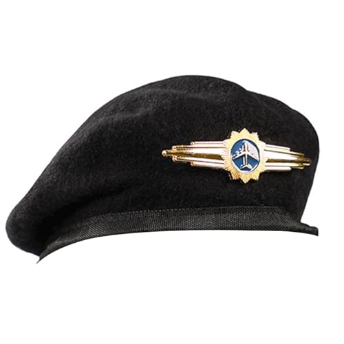 KMGDM Baskenmützen aus Wolle, bestickt, Sicherheitsuniform, Zubehör, Kapitän, professionelle Sicherheitskapitäne, Cosplay- KMGDM Baskenmützen aus Wolle, bestickt, Sicherheitsuniform, Zubehör, Kapitän, professionelle Sicherheitskapitäne, Cosplay- von KMGDM