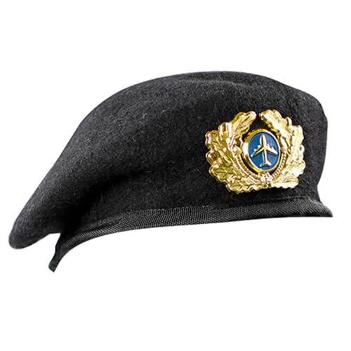 KMGDM Baskenmützen aus Wolle, bestickt, Sicherheitsuniform, Zubehör, Kapitän, professionelle Sicherheitskapitäne, Cosplay- KMGDM Baskenmützen aus Wolle, bestickt, Sicherheitsuniform, Zubehör, Kapitän, professionelle Sicherheitskapitäne, Cosplay- von KMGDM