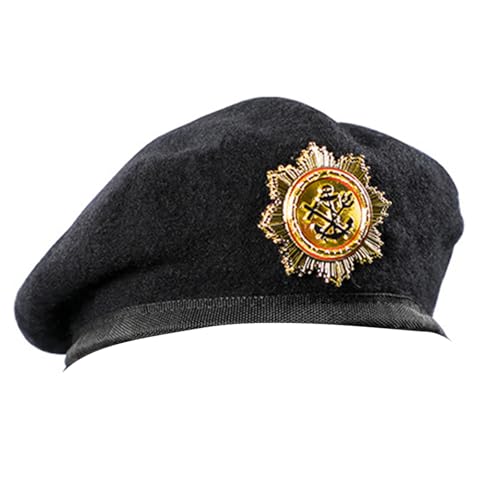 KMGDM Baskenmützen aus Wolle, bestickt, Sicherheitsuniform, Zubehör, Kapitän, professionelle Sicherheitskapitäne, Cosplay- KMGDM Baskenmützen aus Wolle, bestickt, Sicherheitsuniform, Zubehör, Kapitän, professionelle Sicherheitskapitäne, Cosplay- von KMGDM